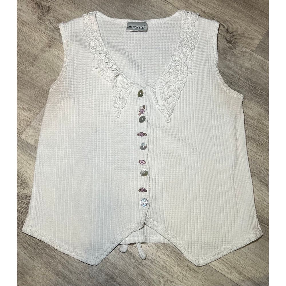 Vintage Fashion Bug vest blouse size medium